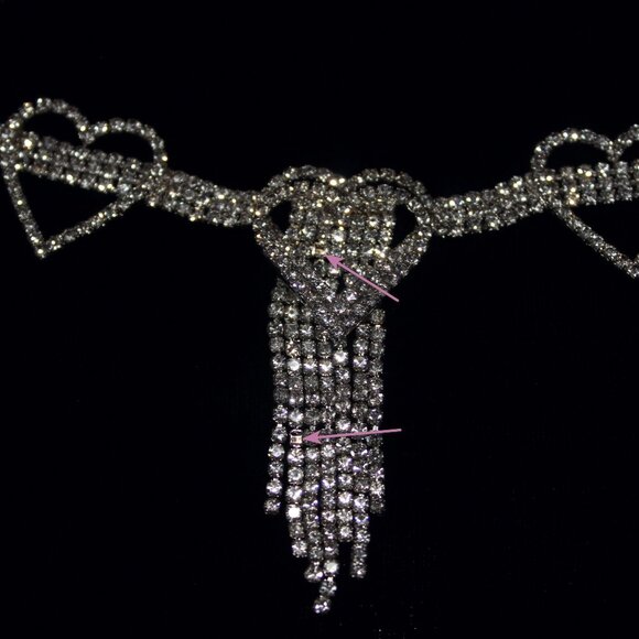 SOLD Diamond Crystals Are A Girls Best Friend Anklet - Picture 6 of 9